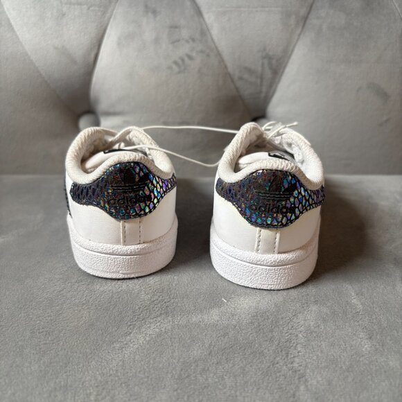 Adidas Superstar Snake White Metallic TD Toddler Sneaker‎ Shoes Size 6K NEW - Picture 4 of 6